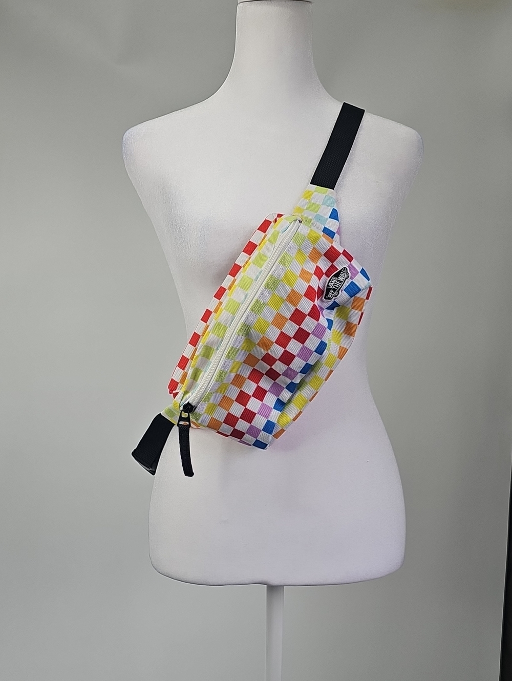 Vans Checkerboard "Off The Wall" Rainbow Crossbody Fannie Pack Colorful Festive